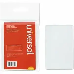 Universal Products UNV 84650 - Universal Laminating Pouch - Sheet Size Supported: Wallet-size 3" Width x 2" Length - Laminating Pouch/Sheet Size: 3.38" Width x 5 mil Thickness - Matte - for Document, Sign, ID Card, Photo, Tag, Wallet Card - Temperature Resistant - Clear - Plastic - 25 / Pack
