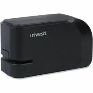 Universal Products UNV 43120 - Universal Electric Stapler - Staples Upto 20 Sheet - Holds Upto 105 Staple - Half Strip - Staple Size: 0.50" - 0.50" Throat Depth - 0.50" Crown Width - Front - 4 x AA - Black - Plastic, Metal - 1 Each