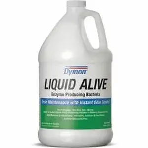 Itw Pro Brands ITW 23301 - Dymon LIQUID ALIVE Enzyme Producing Bacteria - For Multipurpose - Liquid - 128 fl oz (4 quart) - 7.7 pH - Natural Scent - Non-toxic, Non Alkaline, Chlorine-free, Salmonella-free - White Bottle - 4 / Carton