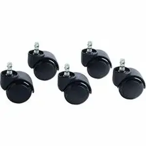 Master Manufacturing Company Inc MAS 94628 - Master Caster Futura Noiseless Chair Mat Casters - 2.19" Diameter - 120 lb Load Capacity - Polyurethane - Matte Black - 1 Set