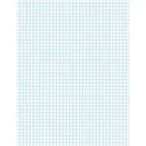 Tops Business Forms TOP 22030C - Ampad Graph Pad - 50 Sheets - Both Side Ruling Surface - 15 lb Basis Weight - Letter - 8 1/2" x 11" Sheet Size - White Paper - Pressboard Cover - Chipboard Backing, Smudge Resistant, Rigid - 1 Pad