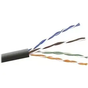 Belkin BLK A7J7041000BK - Category 6 Stranded Bulk Cable - 1000 ft Category 6 Network Cable for Network Device - First End: 1 x Bare Wire - Second End: 1 x Bare Wire - 1.2 Gbit/s - 24 AWG - Black - 1 Each