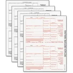 Tops Business Forms 22973 - TOPS IRS Approved 5-part 1099-DIV KIT Tax Forms - 5 Part - Carbonless Copy - 8" x 5.50" Form Size - White - 24 / Pack