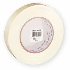 Universal Products UNV 78001 - Universal 190# Medium Grade Filament Tape, 3" Core, 24 mm x 54.8 m, Clear - 59.93 yd Length x 0.94" Width x 6.2 mil Thickness - 3" Core - Clear - Synthetic Rubber - Plastic Backing - 1 Roll
