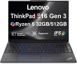 Lenovo 40EMTD9053 - ThinkPad E16 Gen 3 AI Business Laptop 16" IPS FHD+ Display AMD Ryzen 5 7535U 32GB DDR5 512GB SSD Fingerprint Backlit Thunderbolt 4 5MP RGB Webcam Win11Pro w/Copilot