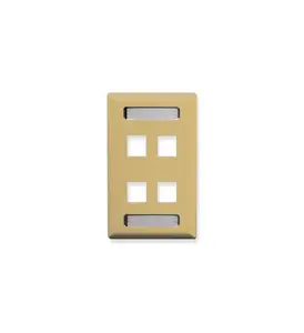 Cablesys ICC-IC107S04IV - FACEPLATE, ID, 1-GANG, 4-PORT, IVORY