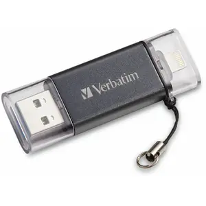 Verbatim 49300 - iStore 'n' Go Dual USB Flash Drive, Apple Lightning, 32GB, USB 3.0, Graphite