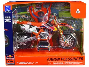 New Ray 58363 - KTM 450 SX-F Motorcycle #7 Aaron Plessinger "Red Bull KTM Factory Racing" 1/12 Diecast Model by Ray