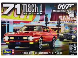 Revell 14555 - Level 4 Model Kit 1971 Ford Mustang Mach 1 James Bond 007 "Diamonds Are Forever" (1971) Movie 1/25 Scale Model by Revell