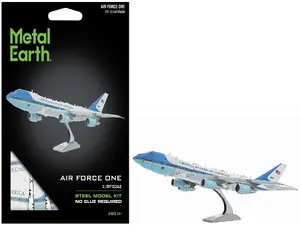 Metal Earth 1-ME1001 - Model Kit Boeing 747 Transport Aircraft "Air Force One Presidential Plane" United States Air Force (Moderate Difficulty) Steel Model by Metal Earth