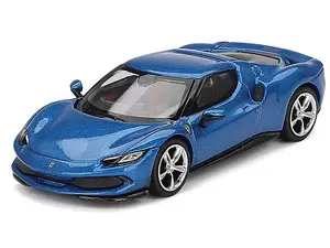 Bbr BBRFER64004 - Ferrari 296 GTB Blue Corsa 1/64 Diecast Model Car by BBR