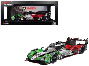 Top Speed TS0683 - Lamborghini SC63 #63 Mirko Bortolotti - Romain Grosjean - Daniil Kvyat - Edoardo Mortara "Automobili Lamborghini Squadra Corse" IMSA "24 Hours of Daytona" (2025) 1/18 Model Car by Top Speed