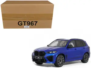 Gt Spirit GT967 - 2023 BMW X5 M Competition Blue Metallic with Black Top 1/18 Model Car by GT Spirit