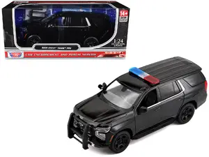 Motormax 76816BK - 2025 Chevrolet Tahoe PPV Black "Custom Builder's Kit - Law Enforcement and Public Service" Series 1/24 Diecast Model Car by Motormax