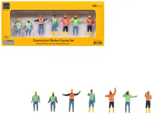 Diecast Masters 85790 - "Construction Workers" 7 Piece Figure Set for 1/50 Scale Models by Diecast Masters