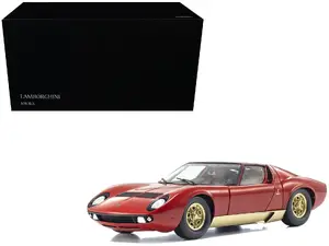 Kyosho KS08314R - Lamborghini Miura P 400 Red with Gold Accents 1/18 Diecast Model Car by Kyosho