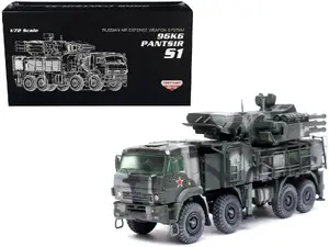 Panzerkampf 12216PA - Pantsir S1 96K6 Self-Propelled Air Defense Weapon System Tri-Color Camouflage "Russia's Armed Forces" "Armor Premium" Series 1/72 Diecast Model by Panzerkampf