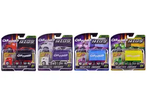 Car Tuned 559313-XX1 - "Rigs" Container Case Series 2 Set of 4 Pieces Diecast Model Cars by CarTuned
