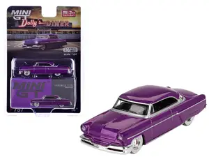 Mini Gt MGT00757 - 1954 Lincoln Capri Hot Rod Purple Metallic Limited Edition to 3600 pieces Worldwide 1/64 Diecast Model Car by Mini GT