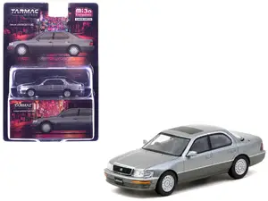 Tarmac Works T64G-082-GY - Lexus LS400 RHD (Right Hand Drive) Flint Gray Metallic "Global64" Series 1/64 Diecast Model Car by Tarmac Works