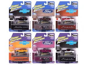 Johnny Lightning JLCT017 - Collector's Tin 2025 Set of 6 Cars Release 2 Limited Edition 1/64 Diecast Model Cars by Johnny Lightning