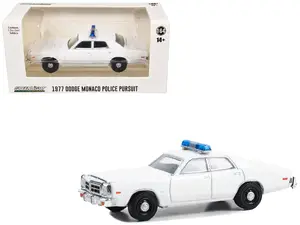 Greenlight GL43013L - 1977-78 Dodge Monaco Police Pursuit White with Light Bar "Hot Pursuit - Hobby Exclusive" Series 1/64 Diecast Model Car by Greenlight
