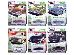 Autoworld 64532A - Auto World Premium 2026 Release 1 Set A of 6 pieces 1/64 Diecast Model Cars by Auto World