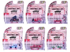 Greenlight 30564SET - "Christmas 2025 Limited Edition" Set of 6 Cars 1/64 Diecast Model Cars by Greenlight