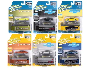 Johnny Lightning JLCT020 - Collector's Tin 2026 Set of 6 Cars Release 1 Limited Edition 1/64 Diecast Model Cars by Johnny Lightning