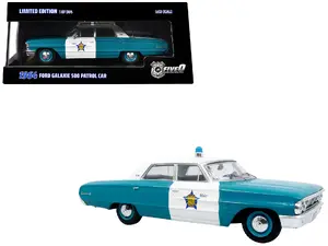 Iconic Replicas 43-0656 - 1964 Ford Galaxie 500 Police Car "Chicago Police Department" Blue and White "Five0" Series Limited Edition to 504 pieces Worldwide 1/43 Diecast Model by Iconic Replicas
