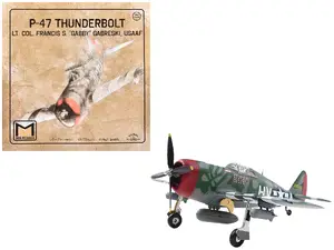 Militaria Die Cast 27298-42 - Republic P-47 Thunderbolt Fighter Aircraft "Lt. Col. Francis S. "Gabby" Gabreski" United States Army Air Forces 1/72 Diecast Model by Militaria Die Cast