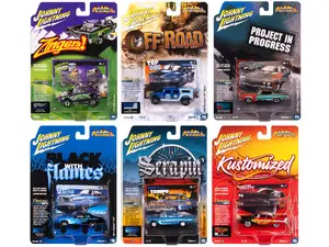 Johnny Lightning JLSF027B - "Street Freaks" 2025 Release 1 Set B of 6 Cars 1/64 Diecast Model Cars by Johnny Lightning