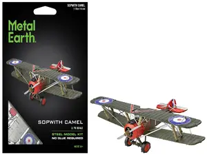 Metal Earth 1-ME1023 - Model Kit Sopwith Camel Aircraft "World War I" British Royal Flying Corps (Moderate Difficulty) Steel Model by Metal Earth