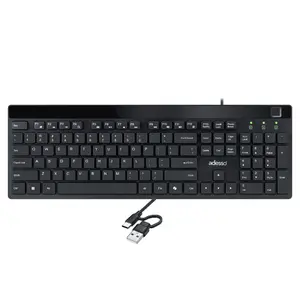 Adesso Innovation Inc AKB-140FB - DT KEYBOARD W/FINGERPRINTREADER