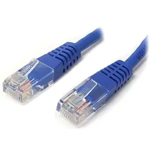 Startech STC M45PATCH2BL - .com 2 ft Blue Molded Cat5e UTP Patch Cable - 2 ft Category 5e Network Cable - First End: 1 x RJ-45 - Male - Second End: 1 x RJ-45 - Male - Patch Cable - Blue - 1 Each