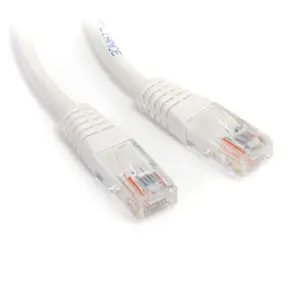 Startech STC M45PATCH2WH - .com 2 ft White Molded Cat5e UTP Patch Cable - 2 ft Category 5e Network Cable for Network Device, Workstation, Distribution Panel - First End: 1 x RJ-45 Network - Male - Second End: 1 x RJ-45 Network - Male - Patch Cable - Gold Plated Contact - CMG - 24 AWG - White - 1 Each