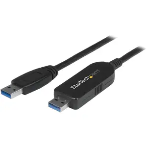 Startech STC USB3LINK - .com USB 3.0 Data Transfer Cable for Mac and Windows, 1.8m (6ft) - 6 ft USB Data Transfer Cable for Computer, PC, MAC - First End: 1 x 9-pin USB 3.0 Type A - Male - Second End: 1 x 9-pin USB 3.0 Type A - Male - 5 Gbit/s - Black - 1 Each