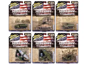 Johnny Lightning JLML014B - "Military" Set B of 6 pieces 2026 Release 1 Limited Edition 1/64 Diecast Model Cars by Johnny Lightning