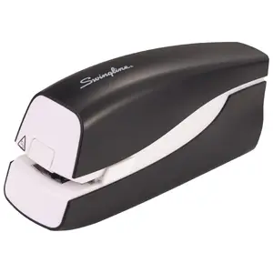 Swingline S7048200A - Portable Electric Stapler - Staples Upto 20 Sheet of 20lb Paper - Holds Upto 210 Staple - Full Strip - Staple Size: 0.25" - 6 x AA - Black - Plastic - 1 Each