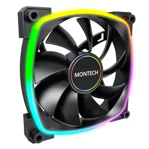 Montech AX140 PWM BLACK - AX140 PWM ARGB Fan - 140mm, Silent & Durable